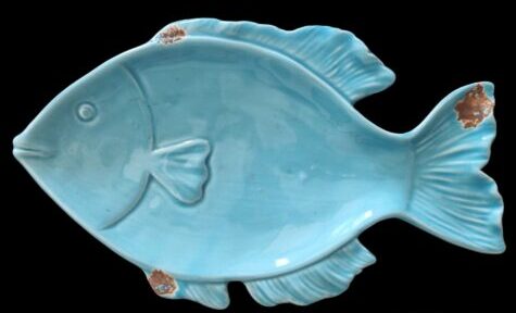 portacandele ceramica pesce