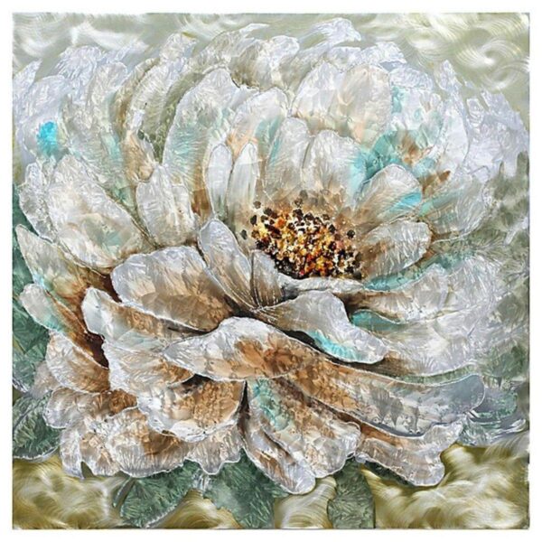 dipinto su tela fiore bianco